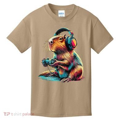 Capybara Funny Video Games Capybara Kids T-Shirt