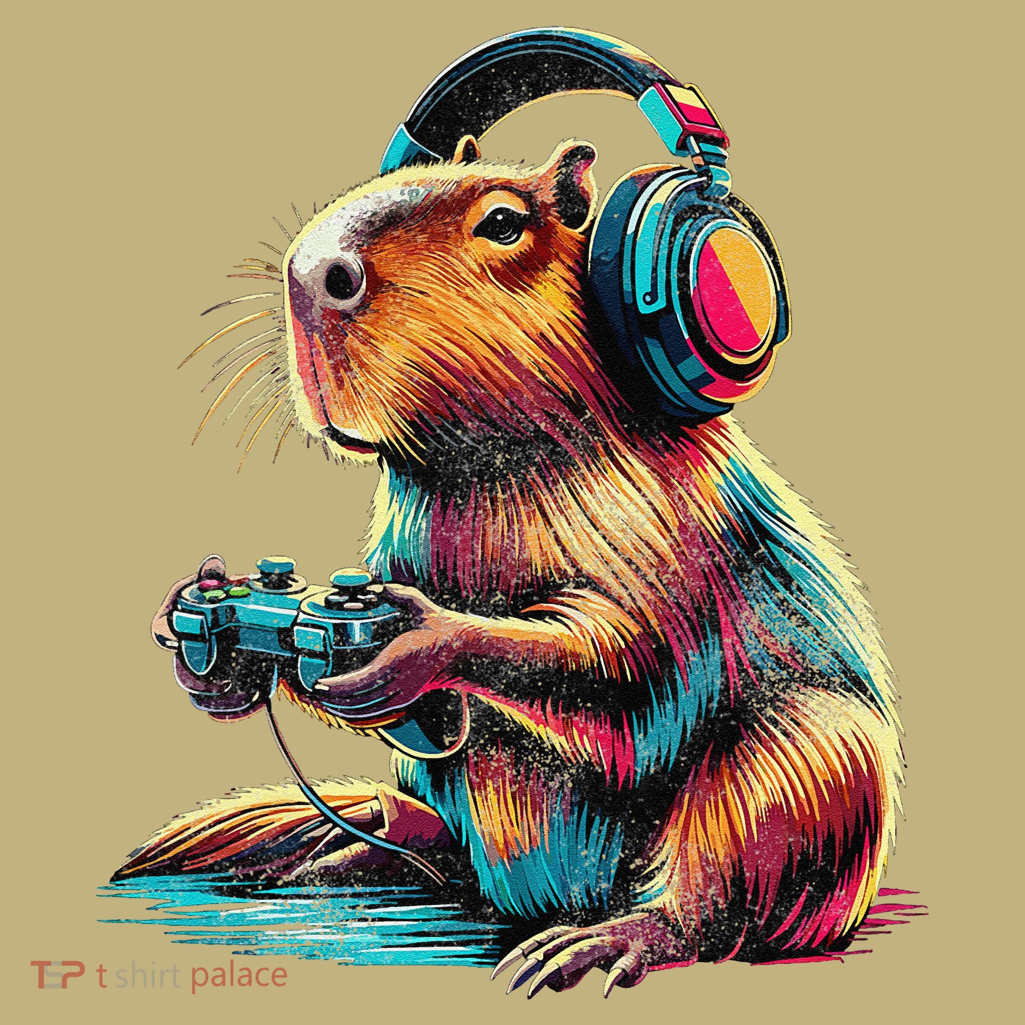 Capybara Funny Video Games Capybara Kids T-Shirt