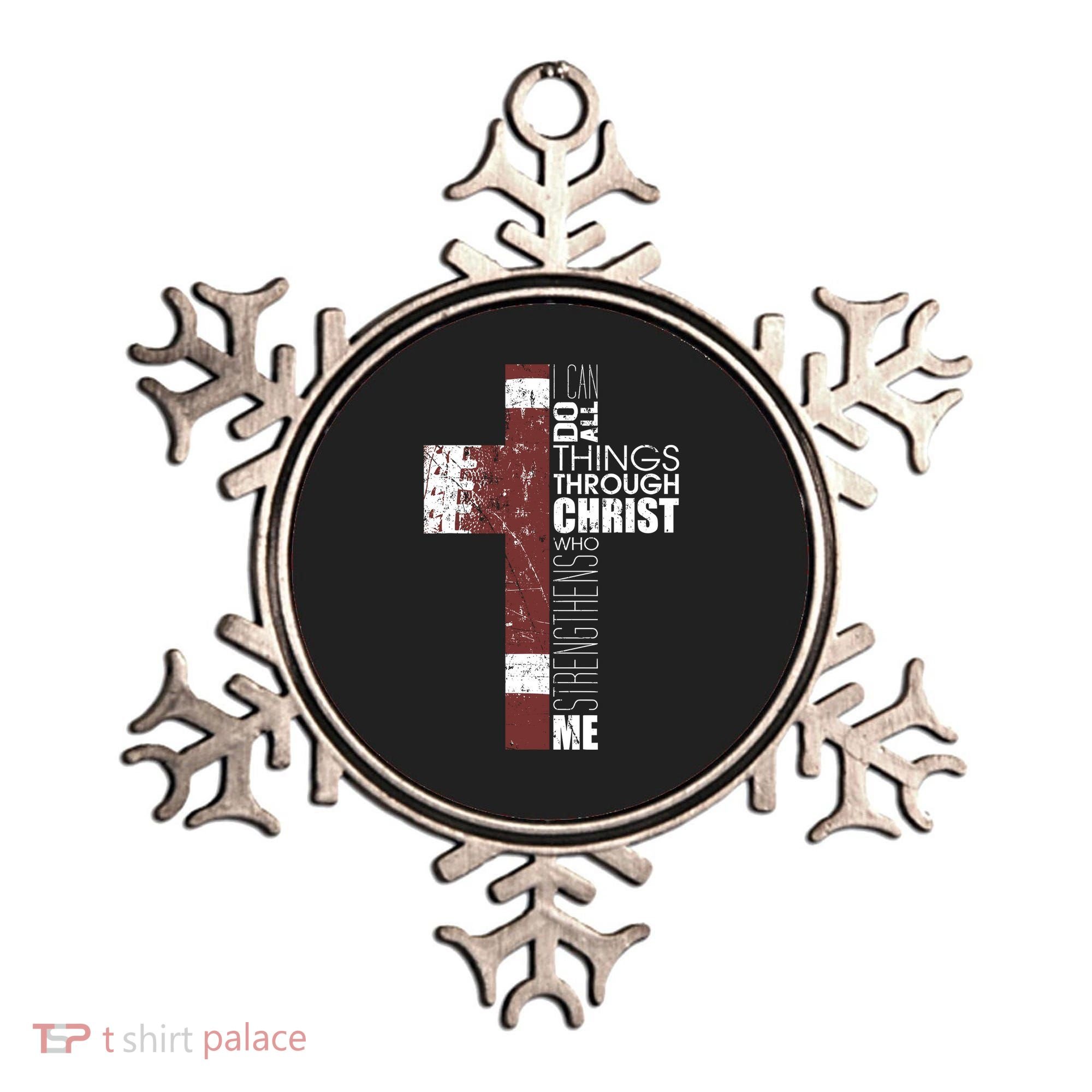 Christian Football Verse I Can Do All Things Through Christ Ornament