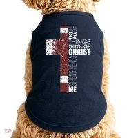 Christian Football Verse I Can Do All Things Through Christ Doggie Tank thumb 0