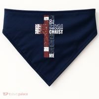 Christian Football Verse I Can Do All Things Through Christ USA-Made Doggie Bandana thumb 0