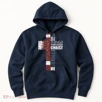 Christian Football Verse I Can Do All Things Through Christ Hoodie thumb 0