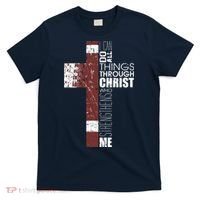 Christian Football Verse I Can Do All Things Through Christ T-Shirt thumb 0