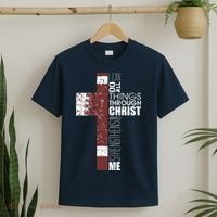Christian Football Verse I Can Do All Things Through Christ T-Shirt thumb 2