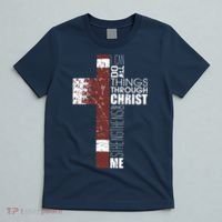 Christian Football Verse I Can Do All Things Through Christ T-Shirt thumb 5