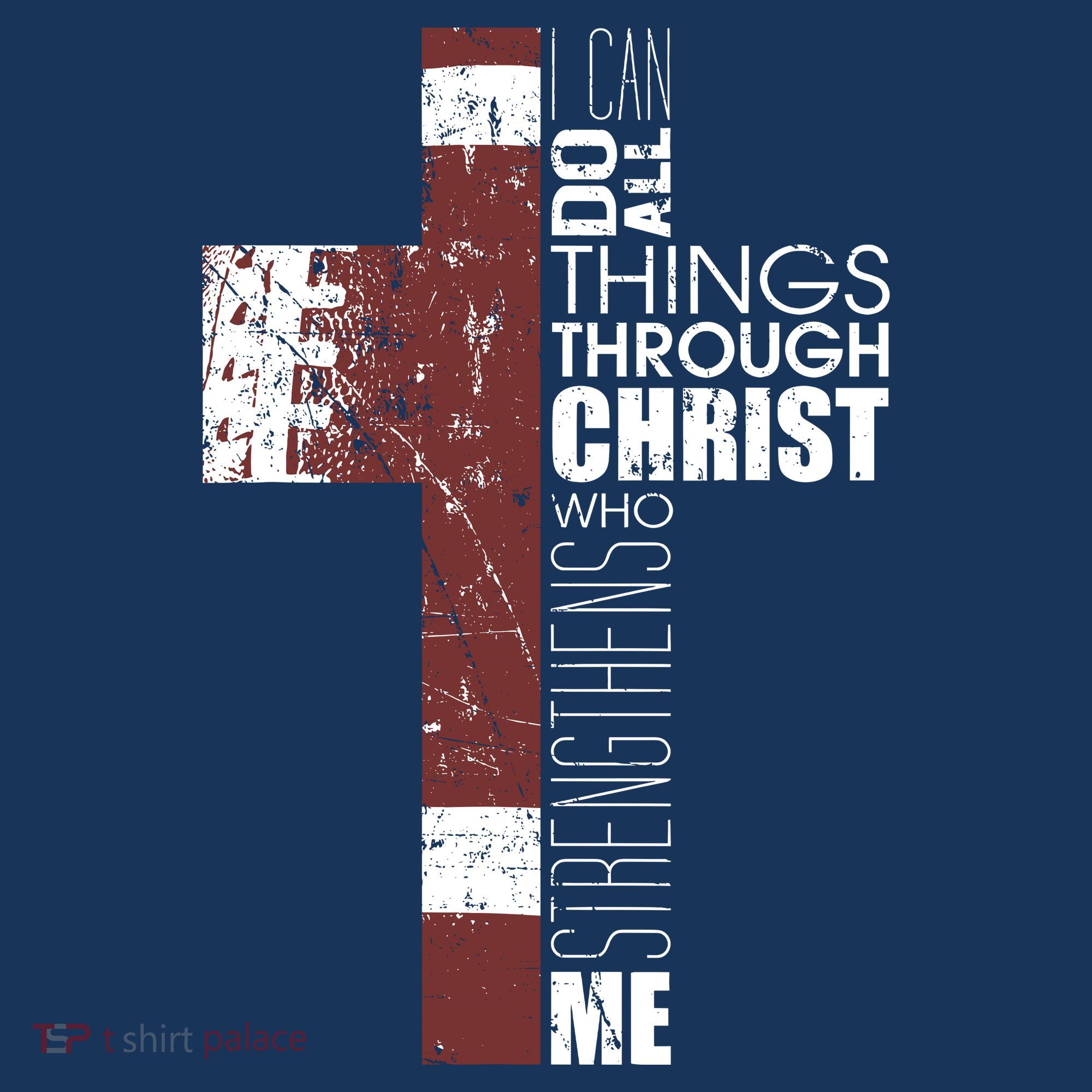 Christian Football Verse I Can Do All Things Through Christ T-Shirt