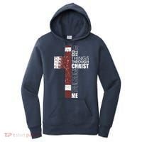 Christian Football Verse I Can Do All Things Through Christ Women's Hoodie thumb 0