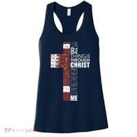 Christian Football Verse I Can Do All Things Through Christ Women's Tank Top thumb 0