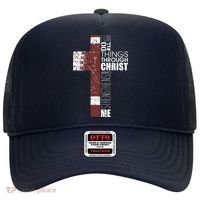 Christian Football Verse I Can Do All Things Through Christ Hat thumb 0