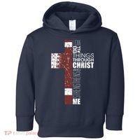 Christian Football Verse I Can Do All Things Through Christ Toddler Hoodie thumb 0
