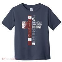 Christian Football Verse I Can Do All Things Through Christ Toddler T-Shirt thumb 0