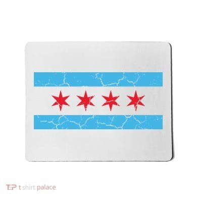 Chicago Flag Vintage Mousepad