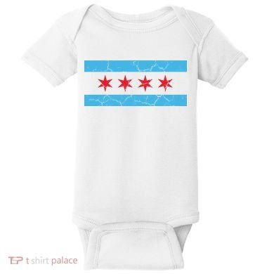 Chicago Flag Vintage Baby Bodysuit
