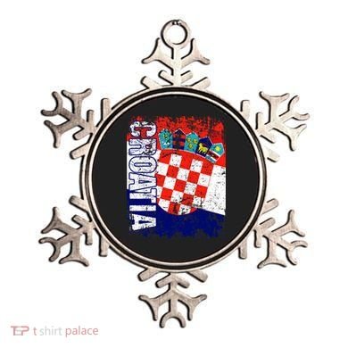CROATIA Flag Vintage Distressed CROATIA Ornament