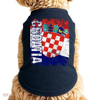CROATIA Flag Vintage Distressed CROATIA Doggie Tank