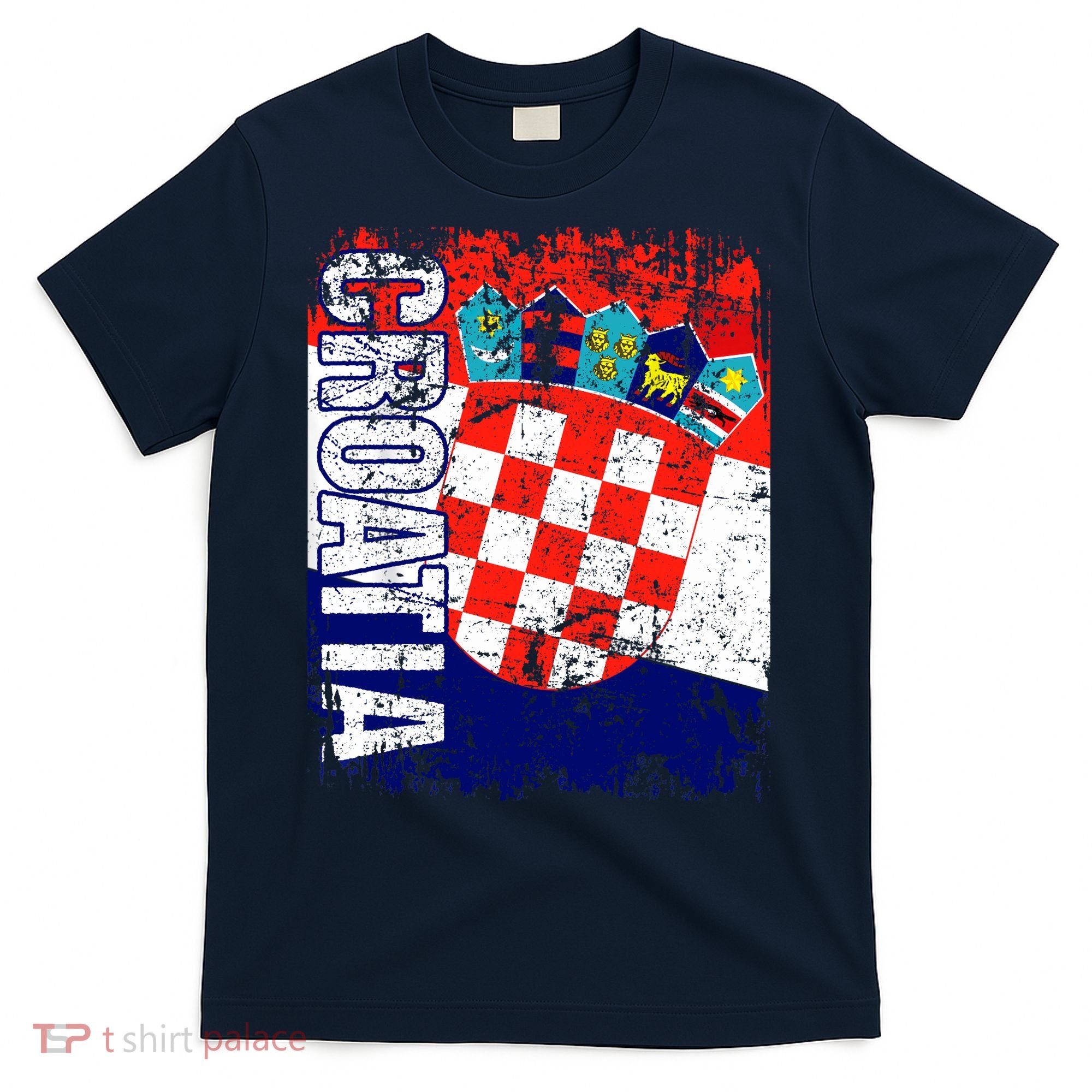CROATIA Flag Vintage Distressed CROATIA T-Shirt