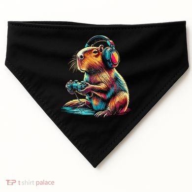 Capybara Funny Video Games Capybara USA-Made Doggie Bandana