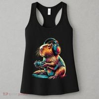 Capybara Funny Video Games Capybara Women's Tank Top thumb 3