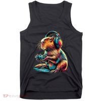 Capybara Funny Video Games Capybara Tank Top thumb 0