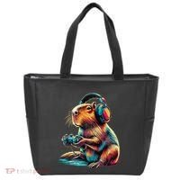 Capybara Funny Video Games Capybara Tote Bag thumb 0