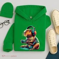 Capybara Funny Video Games Capybara Hoodie thumb 4
