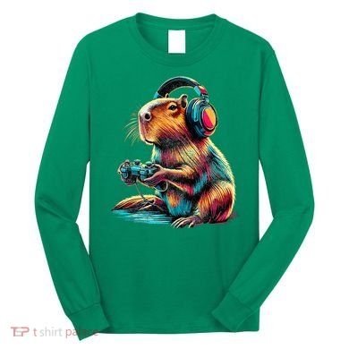 Capybara Funny Video Games Capybara Long Sleeve Shirt