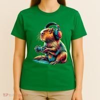 Capybara Funny Video Games Capybara T-Shirt thumb 4