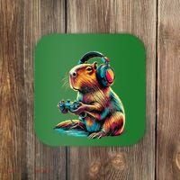 Capybara Funny Video Games Capybara Coaster thumb 0