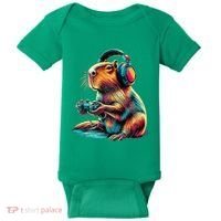 Capybara Funny Video Games Capybara Baby Bodysuit thumb 0