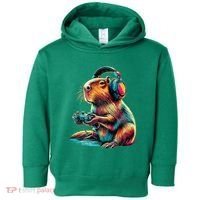 Capybara Funny Video Games Capybara Toddler Hoodie thumb 0