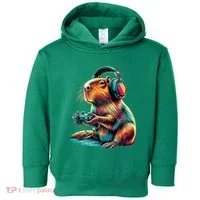 Capybara Funny Video Games Capybara Toddler Hoodie thumb 0