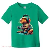 Capybara Funny Video Games Capybara Toddler T-Shirt thumb 0
