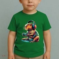 Capybara Funny Video Games Capybara Toddler T-Shirt thumb 2