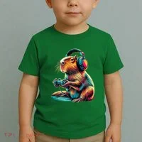 Capybara Funny Video Games Capybara Toddler T-Shirt thumb 2