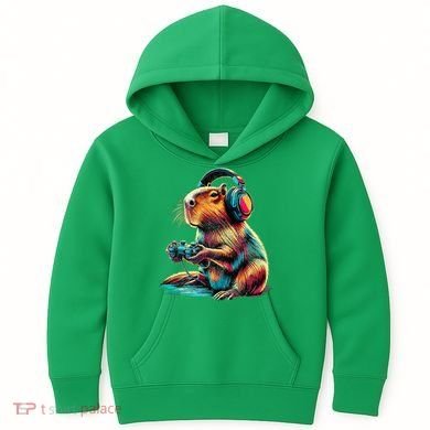 Capybara Funny Video Games Capybara Kids Hoodie