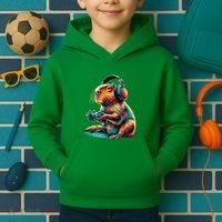 Capybara Funny Video Games Capybara Kids Hoodie thumb 2
