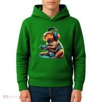 Capybara Funny Video Games Capybara Kids Hoodie thumb 4