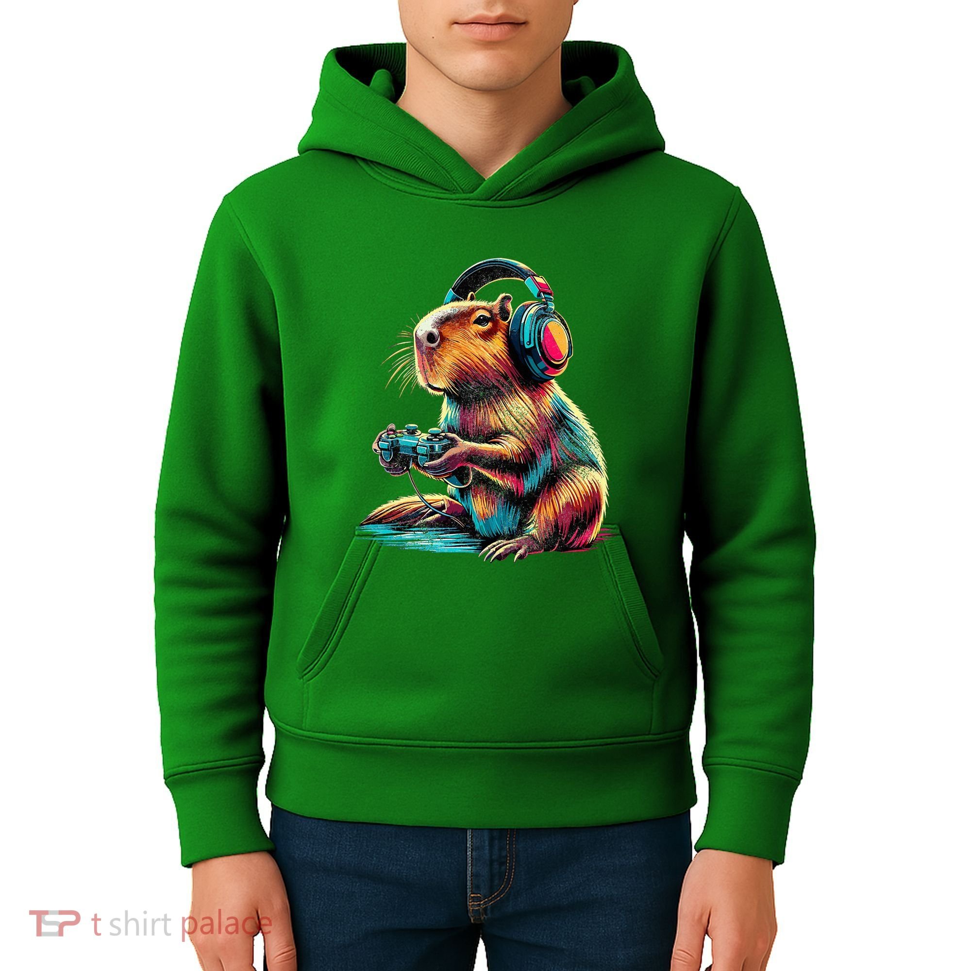 Capybara Funny Video Games Capybara Kids Hoodie