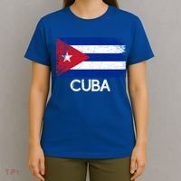 Cuban Flag Vintage Made In Cuba Gift Cool Gift T-Shirt thumb 4