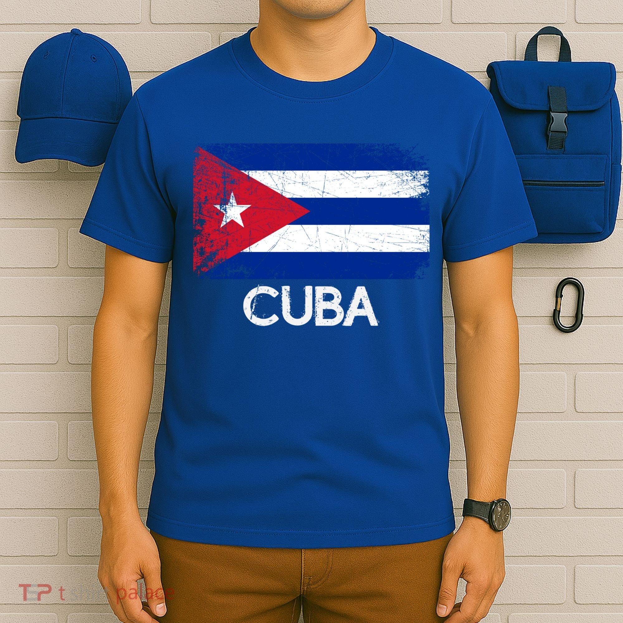 Cuban Flag Vintage Made In Cuba Gift Cool Gift T-Shirt