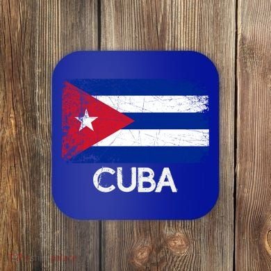 Cuban Flag Vintage Made In Cuba Gift Cool Gift Coaster