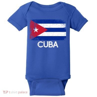 Cuban Flag Vintage Made In Cuba Gift Cool Gift Baby Bodysuit