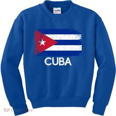Cuban Flag Vintage Made In Cuba Gift Cool Gift Kids Sweatshirt