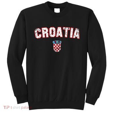 Croatia Flag Vintage Sweatshirt