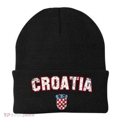 Croatia Flag Vintage Beanie