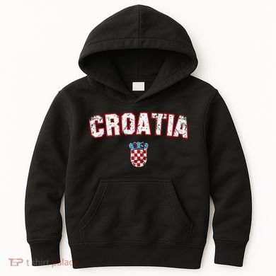 Croatia Flag Vintage Kids Hoodie