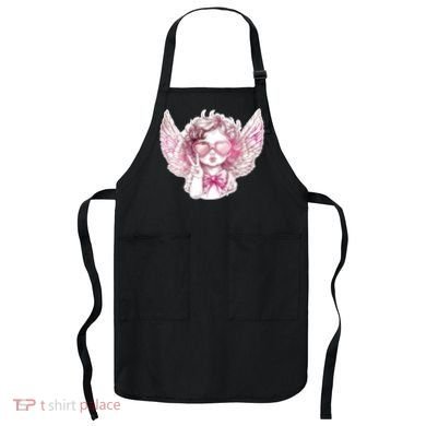 Cute Funny Valentines Day Cupid Peace Sign Apron