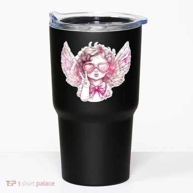 Cute Funny Valentines Day Cupid Peace Sign Tumbler