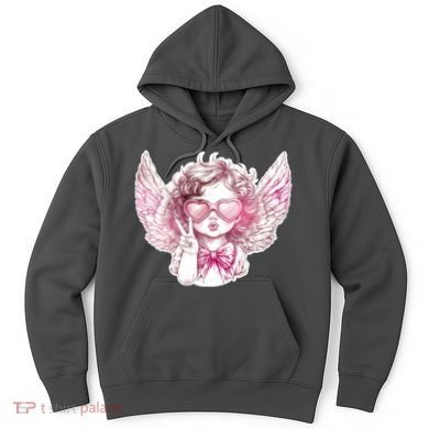 Cute Funny Valentines Day Cupid Peace Sign Hoodie