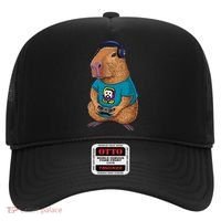 Capybara Funny Video Games Capybara Great Gift Hat thumb 0